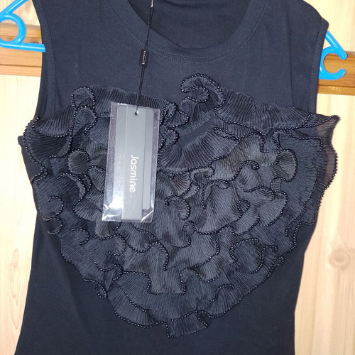 Blouse with Ruffles Jasmine New, Black, Sizes S/M