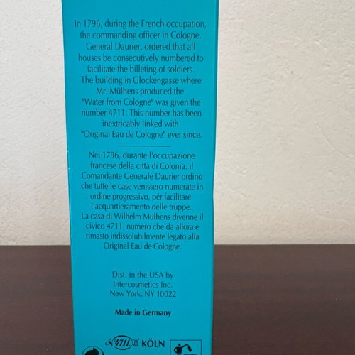 Echt Kölnisch Wasser 4711 original eau de cologne like new, vintage 75 ml