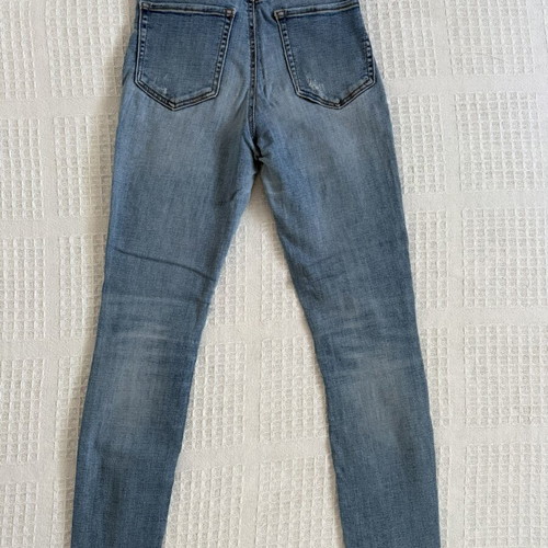 Stradivarius super high waist jeans size XS 34 like new with gift blouse