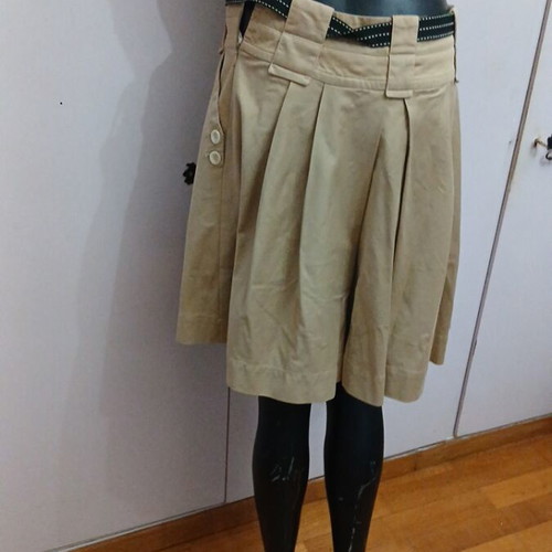 Skirt knee-length new, beige, size S