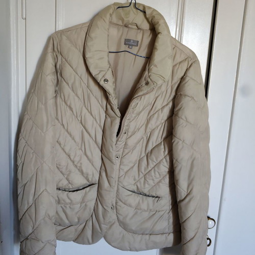 Nef-Nef women's puffer jacket used, ecru, size M