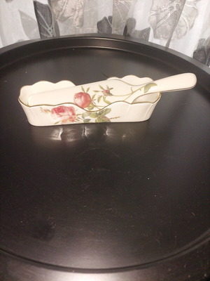Italian porcelain bowl and spatula like new for dessert