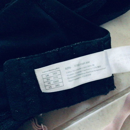 Nursing bras like new, sizes 85E and 85D, black and salmon