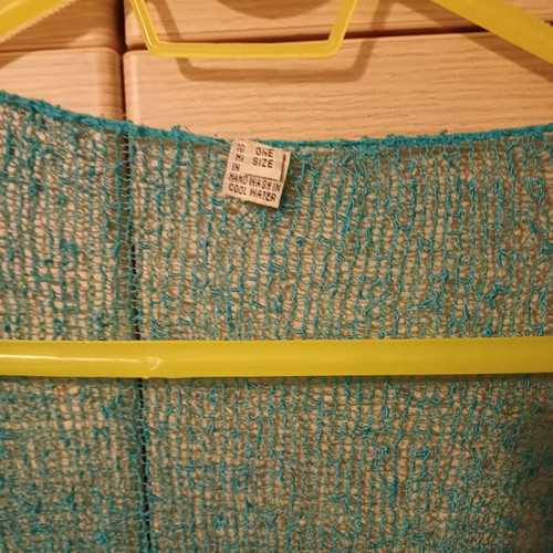 Knitted cardigan like new, turquoise