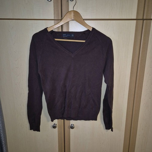 ZARA V-Neck Pullover Size M Brown Chocolate like new