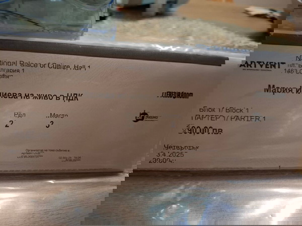 Πουλάω 2 εισιτήρια για τη συναυλία της Μαρίας Ηλιέβα στις 03.04.25 για το Μπλοκ 1