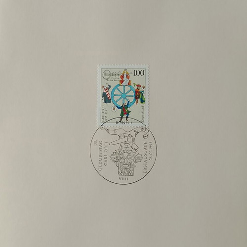 German stamps mint condition, 1995 first day cover Bonn, sealed block