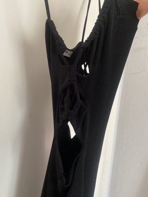 Pull & Bear black short dress with side cutouts