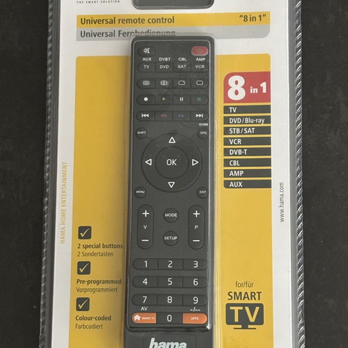 Hama Universal Remote Control 8 in 1 new, sealed