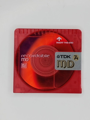 TDK MD 74 Color Series MiniDisc used, red