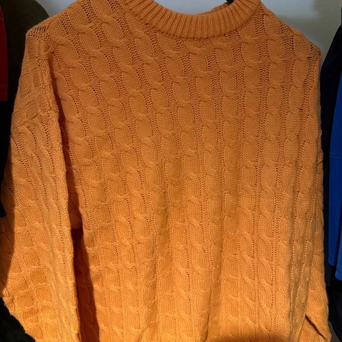 Knitted La Palma sweater like new, orange, size M