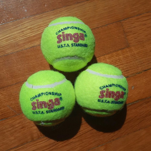 Tennis balls unused, set of 3