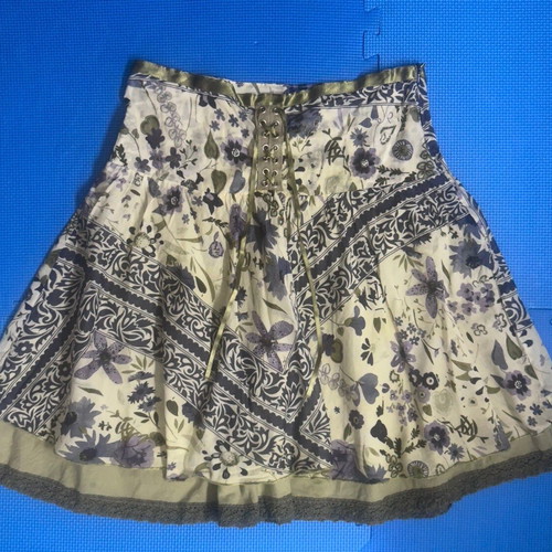 Extyn Italia Y2K Corset Paisley Boho Mini Skirt Size S like new