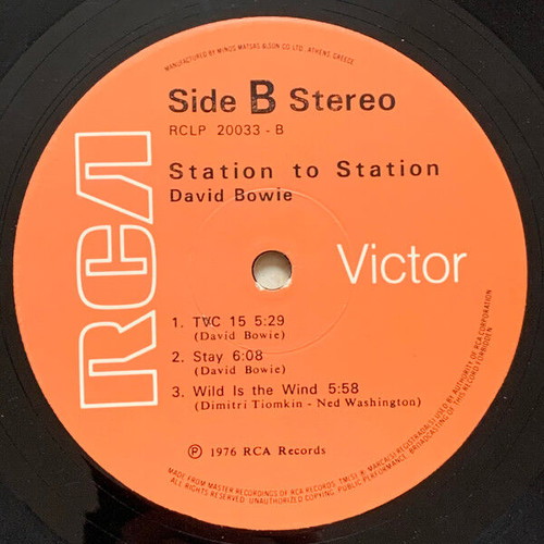 David Bowie Station to Station vinyl record used, rock