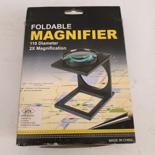 Magnifying glass new, 20 cm height, 13.5 cm width, 11 cm lens diameter