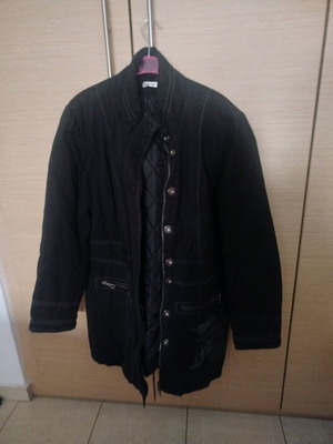 SobinICh women's long thick jacket like new, black, size L