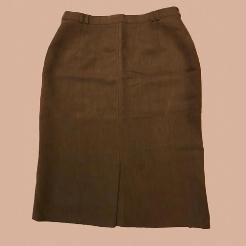 C&A brown midi pencil skirt like new, cotton