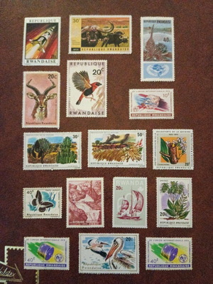 Rwanda stamps new, unsealed