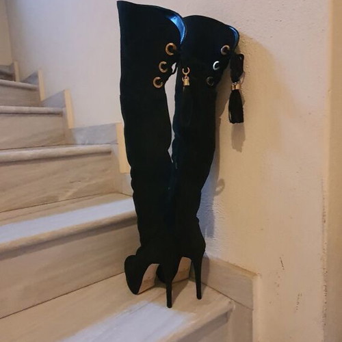 Makis Fardoulis tall boots new, size 36, black