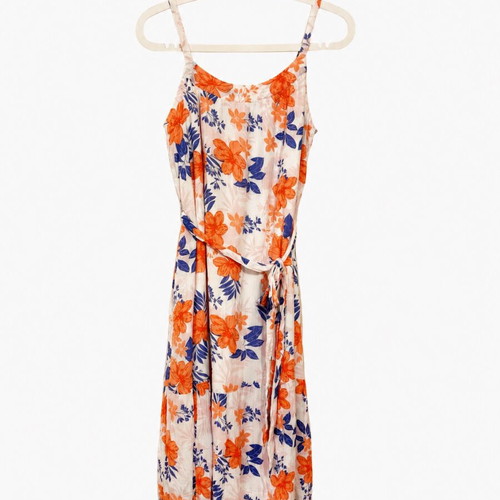Gap midi floral dress used, size S, multicolor