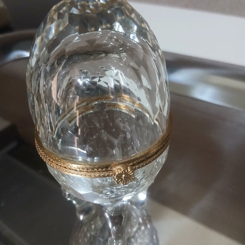 Crystal egg new decorative and caviar serving 10×6 cm