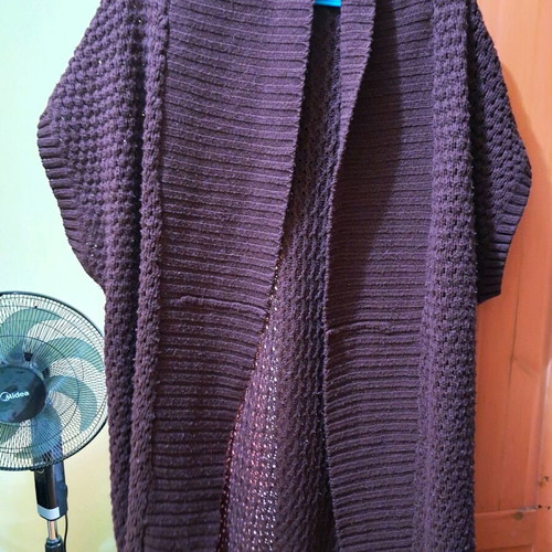 Tally Weily sleeveless cardigan used, burgundy color s/m