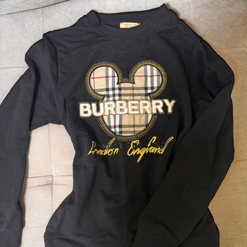 Burberry long sleeve blouse, black