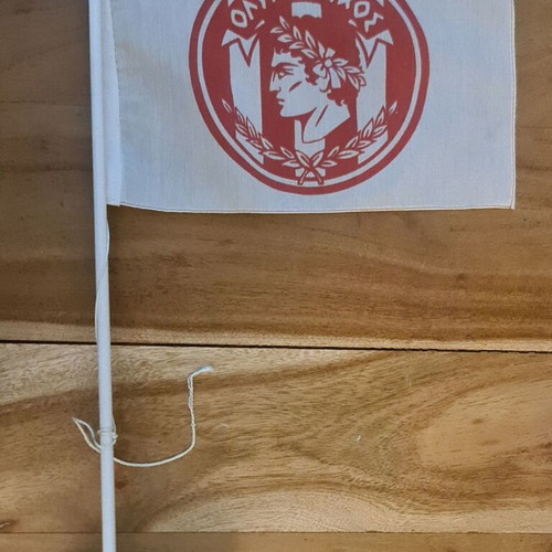 Olympiacos table flag from 1990s used
