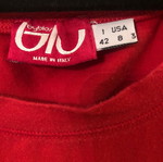 Byblos Sleeveless Red T-Shirt Like New With Rhinestone Logo