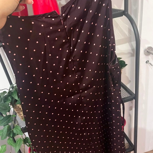 Polka Dress Burgundy Size M New