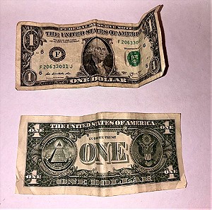 One dollar 2 τεμάχια - USA - χαρτονομίσματα δολάριο
