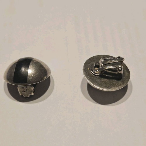 Silver 925 clip on earrings minimalist, like new, antique style