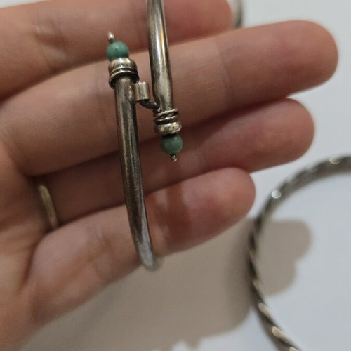 Silver bracelet set, 3 pieces, 925 and 900 silver