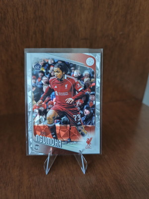 Topps Chrome Rio Ngumoha Liverpool RC Rookie Card Icy Refractor like new