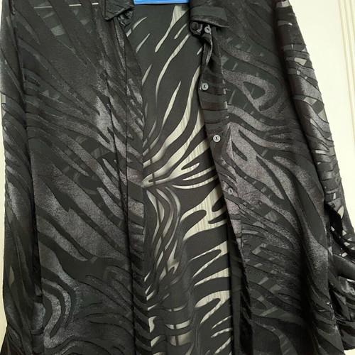 Glaser shirt new with semi-transparent details, size L, black