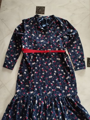 Axel women's dress like new, blue and red, size L