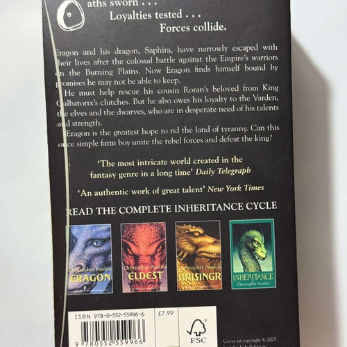 Brisingr used book The Inheritance Cycle Book 3, English