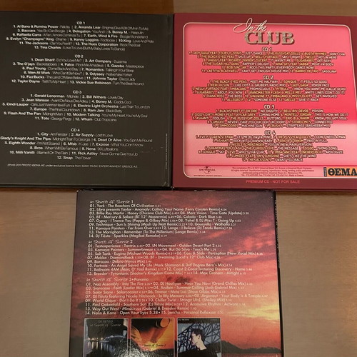 Sweet & Sweat Mykonos Romance Power of Love Emotion Masterpiece DJ Tiesto Sunrise CD set like new, 11 collections, 30 CDs