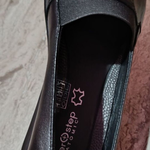 Aerostep women's black leather anatomical shoes size 38