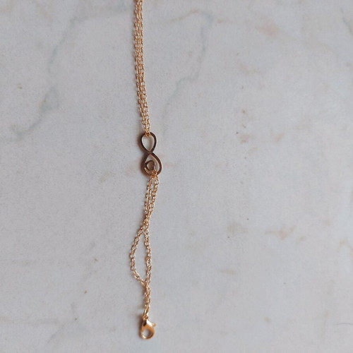 Infinity women's bracelet new, gold-colored
