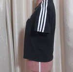 Adidas γυναικείο t-shirt μαύρο με λευκές ρίγες μέγεθος S σαν καινούργιο