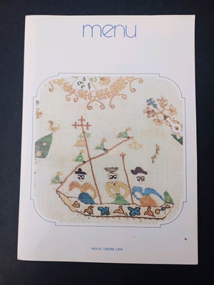 Royal Cruise Line souvenir menu used from cruise trip