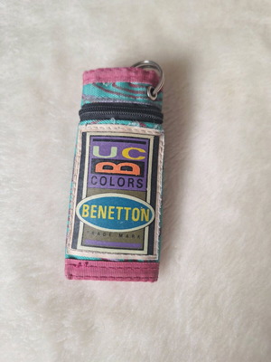 Benetton 90's vintage keychain key holder multicolor like new