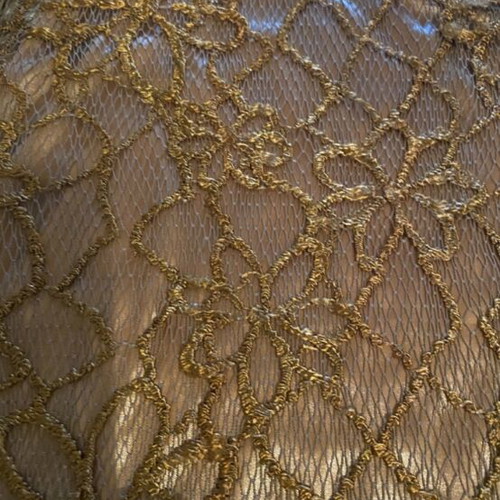 Celestino short-sleeve blouse like new with golden lace, size M