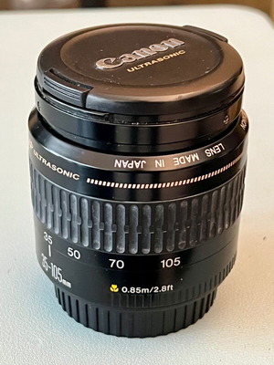 Canon EF 35-105mm f/4.5-5.6 USM lens used, Made in Japan