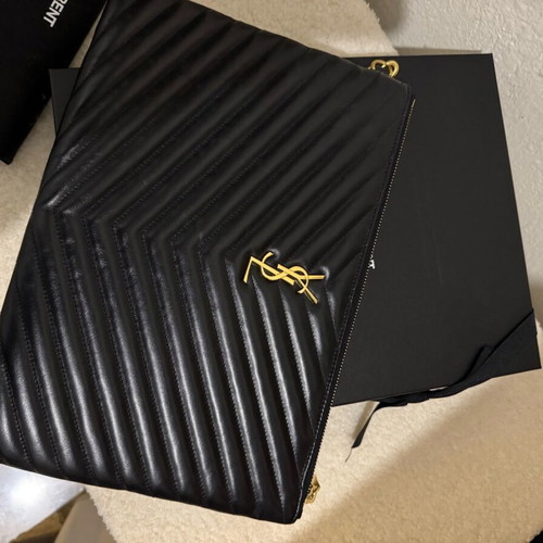 Ysl large envelope bag like new, black handbag