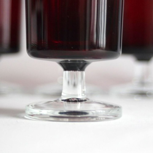 Stemmed glasses set 30 pieces Cavalier Ruby Red, new