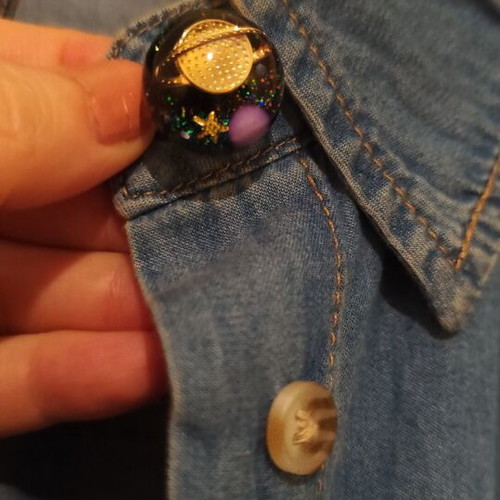 3D Button Covers new, purple and blue