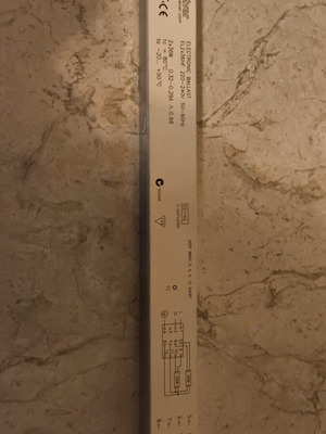 Helvar EL2X36HF electronic ballast used for 2x36W fluorescent lamps