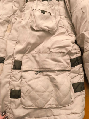 Children's jacket with detachable sleeves 13 years 158 cm like new, beige and gray